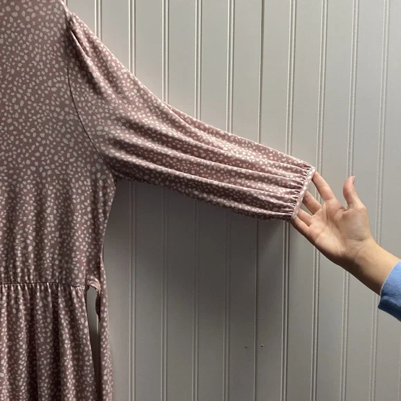 Reborn J Long Sleeve Pink Patterned Dress - Picture 3 of 4